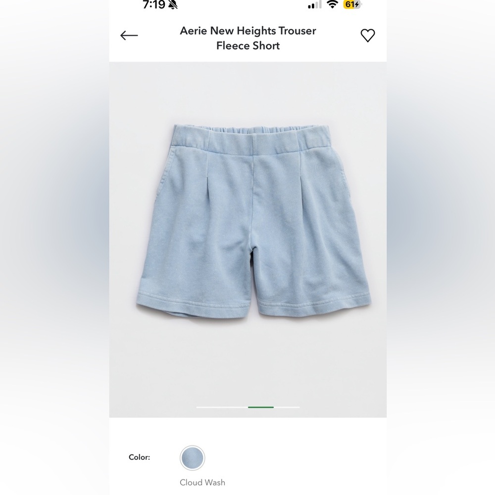 Aerie New Heights Light Blue Fleece Shorts